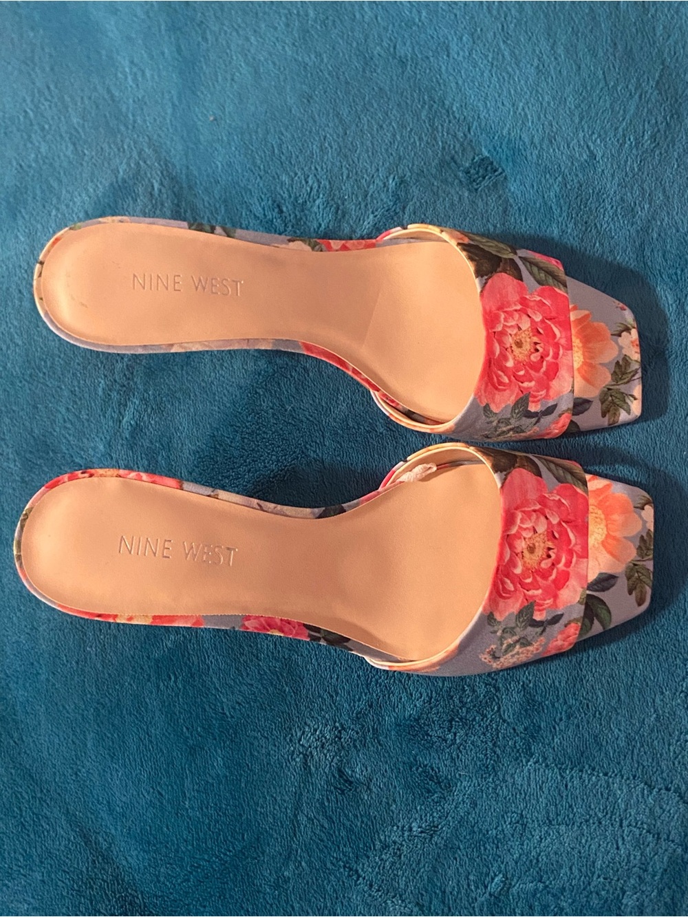 Colorful Floral Kitten Heels - Picture 2 of 5